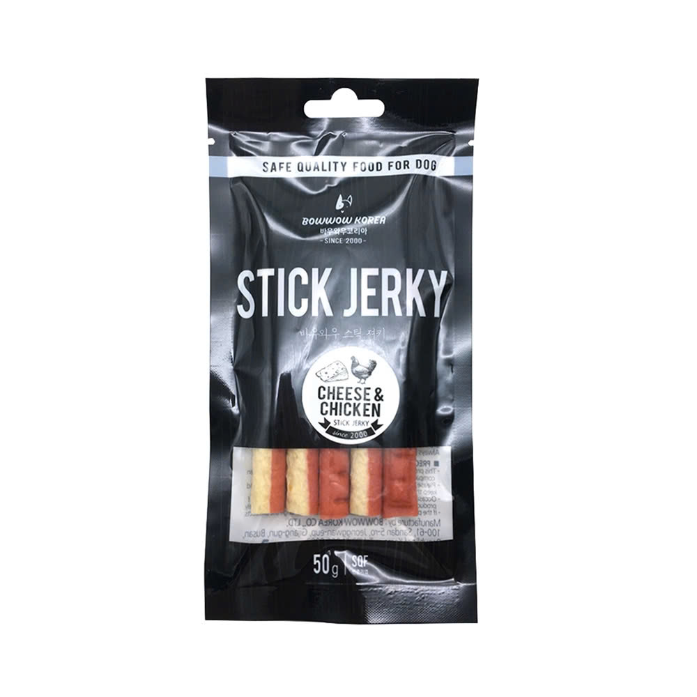 Snack Cho Chó Que Jerky BowWow 50g Vị Phô Mai Và Gà