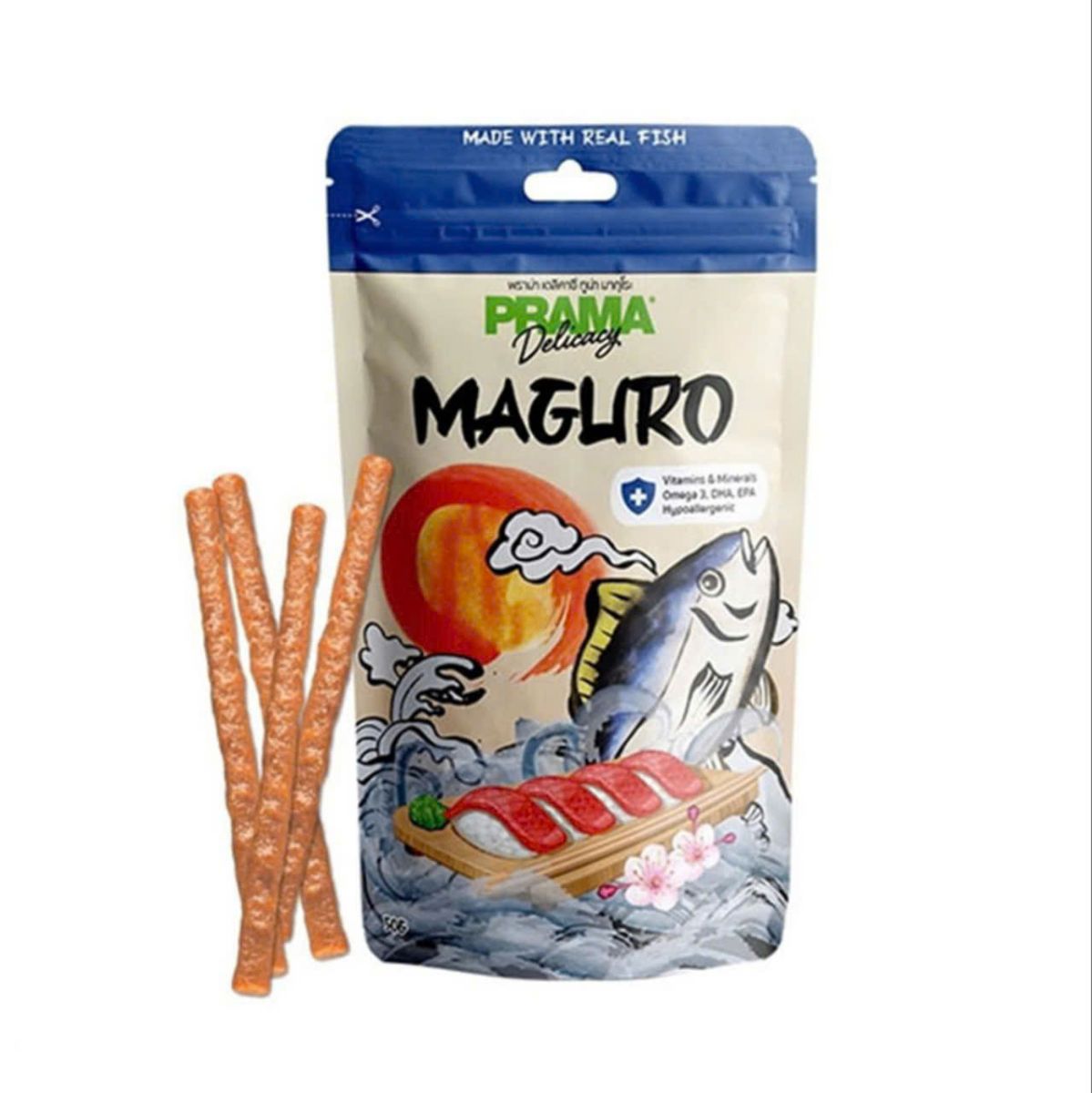 Snack Prama Gà Mềm Vị Cá ngừ Maguro Cho Chó