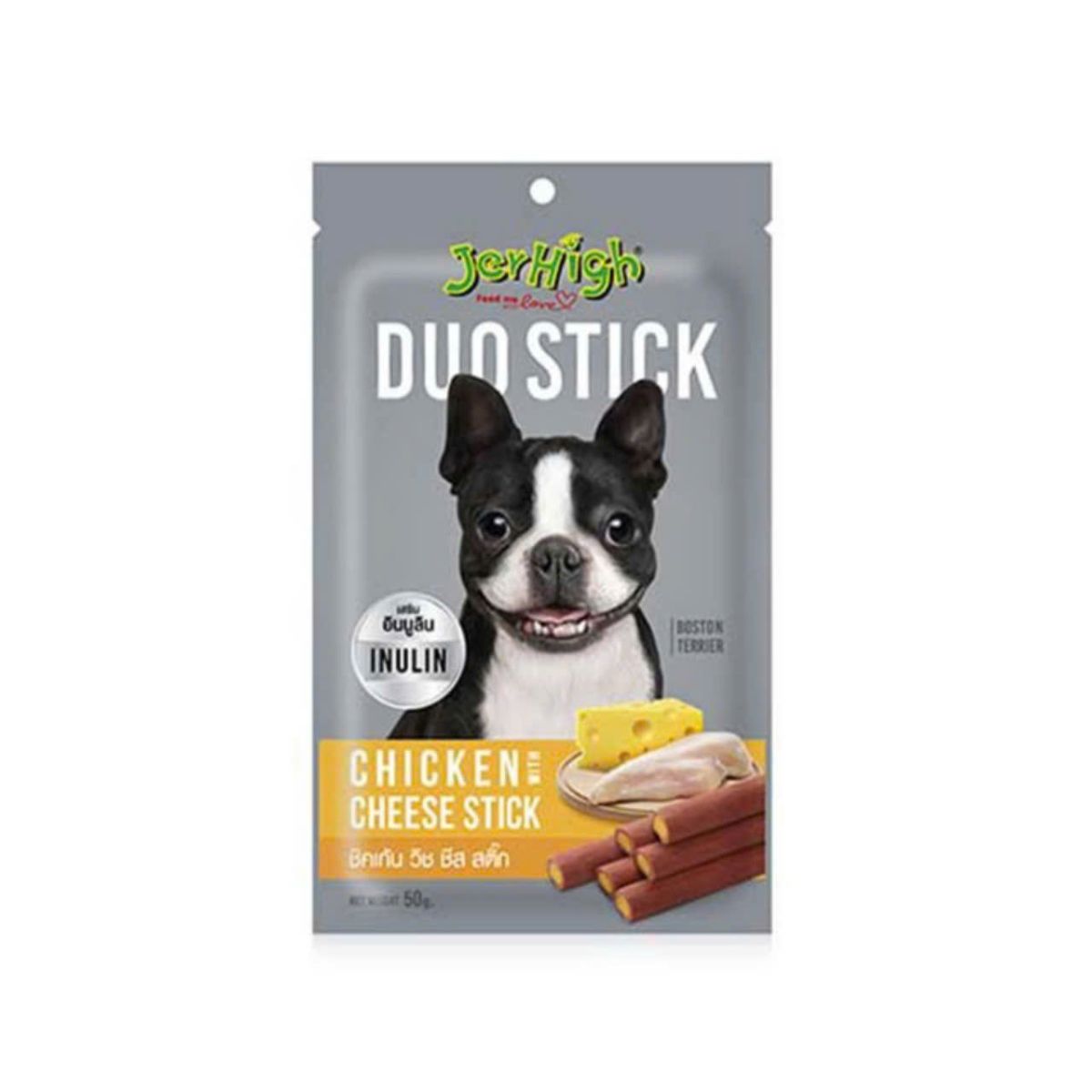 Snack Thưởng JERHIGH DUO Stick 50g Vị Gà Và Phô mai