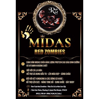 Tôm Trộn Viên Cho Cá La Hán Midas Gói 150gram - Red Zoombies