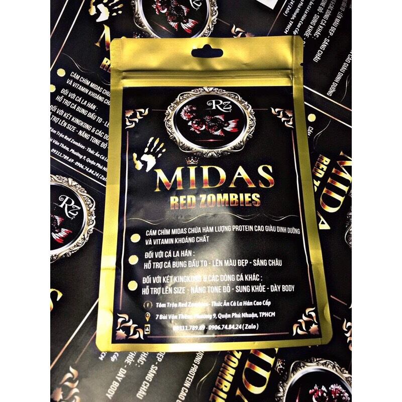 Tôm Trộn Viên Cho Cá La Hán Midas Gói 150gram - Red Zoombies