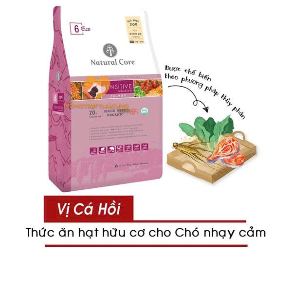 Thức Ăn Cho Chó Nhạy Cảm Natural Core ECO 6 Sensitive Cá Hồi