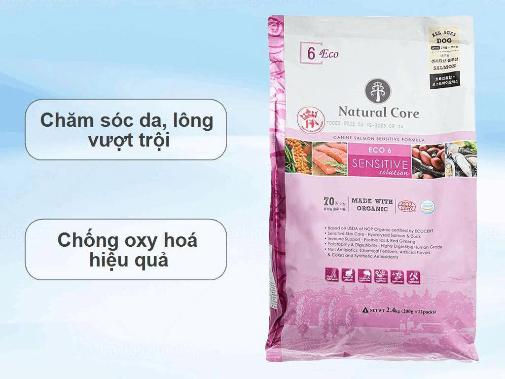 Thức Ăn Cho Chó Nhạy Cảm Natural Core ECO 6 Sensitive Cá Hồi