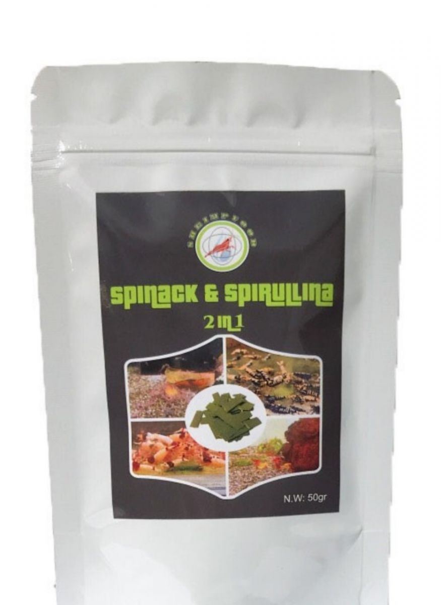 Thức ăn tép cảnh Spinach Spirulina 2 in 1