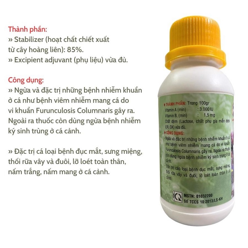 Thuốc Trị Nấm Cá Cảnh BACVISORB