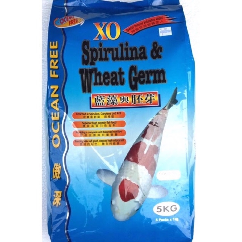  Thức ăn cho cá Koi XO Spirulina và Wheat Germ